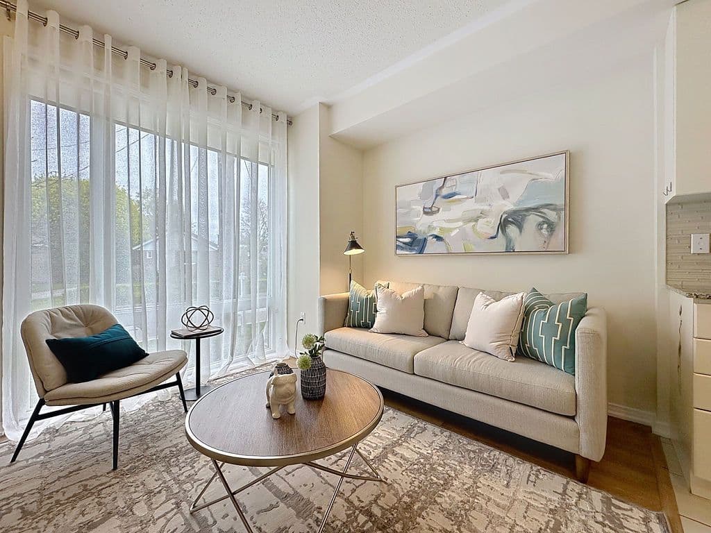 Secondary listing photo of 1 bedroom condo townhouse in Toronto W08 at 26 Fieldway Road.